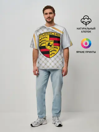Мужская футболка оверсайз / PORSCHE