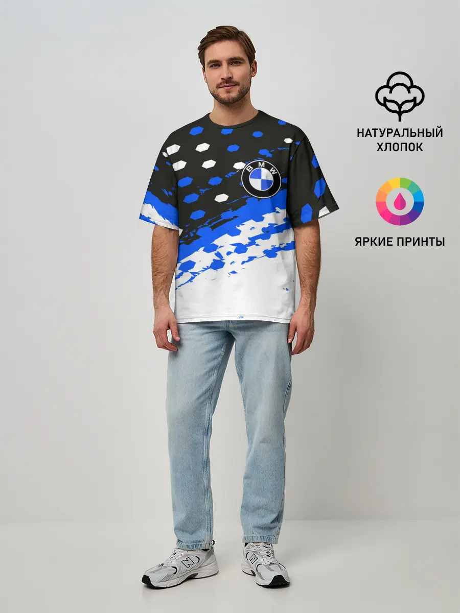 Мужская футболка оверсайз / BMW