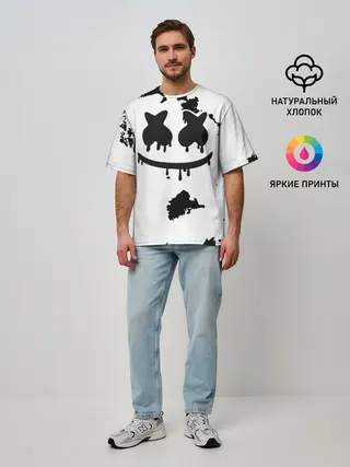 Мужская футболка оверсайз / Marshmello