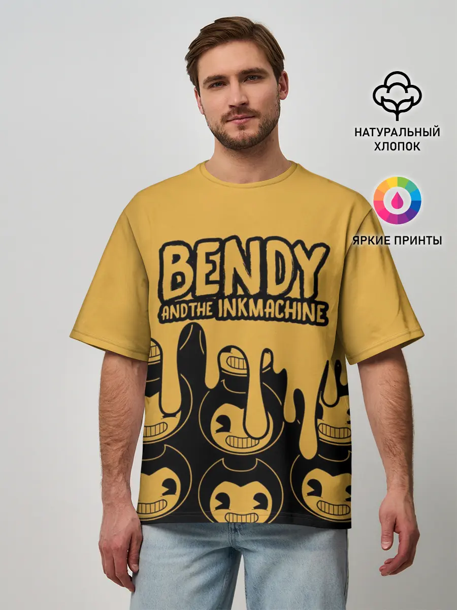 Мужская футболка оверсайз / Bendy And The Ink Machine