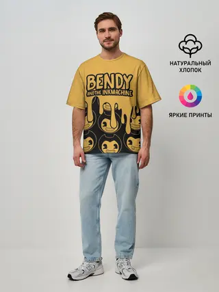 Мужская футболка оверсайз / Bendy And The Ink Machine