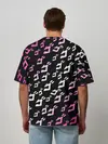 Мужская футболка оверсайз / Паттерн джоджо белорозовый