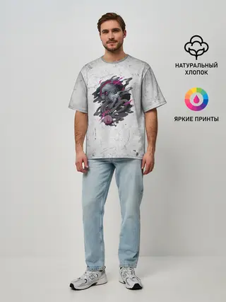 Мужская футболка оверсайз / Гнев смертных грехов