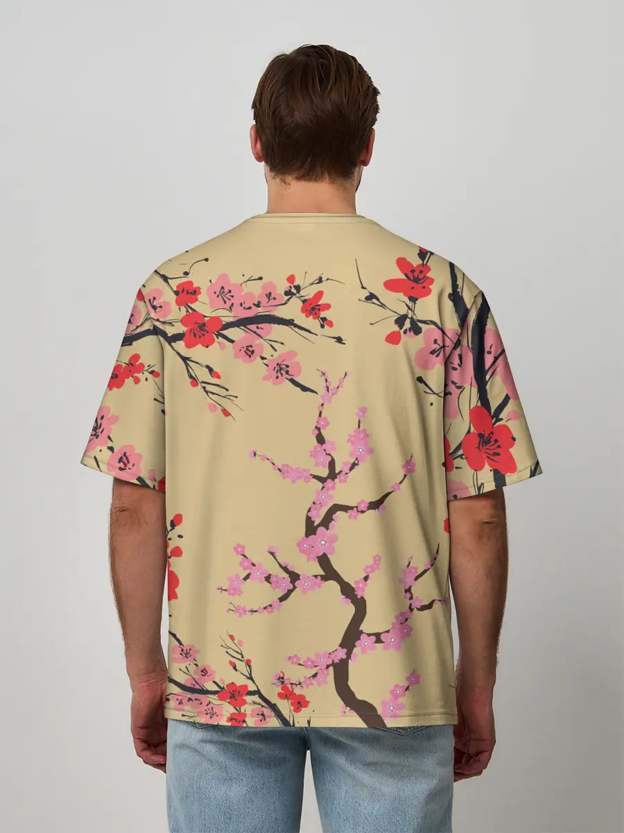 Мужская футболка оверсайз / Гейша | Geisha