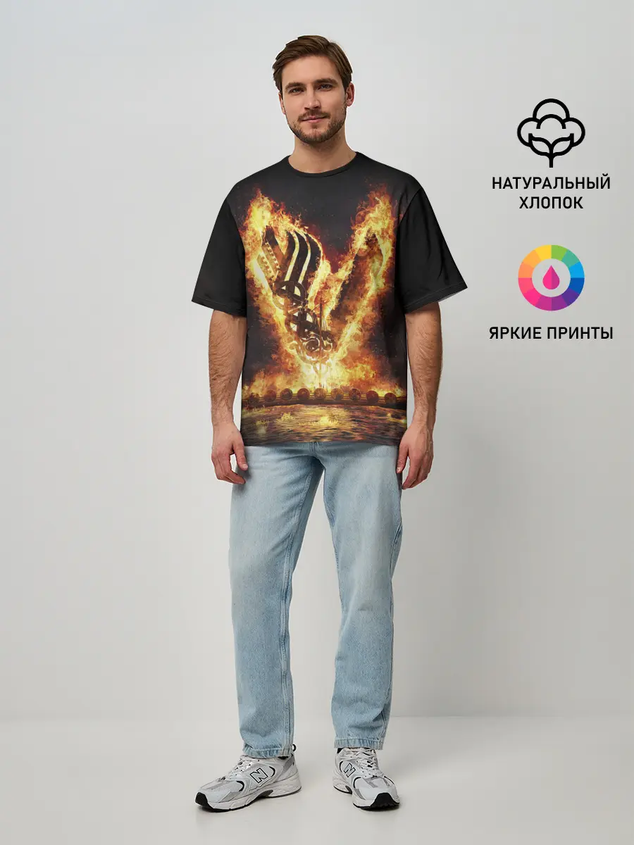 Мужская футболка оверсайз / ВИКИНГИ | VIKINGS | V