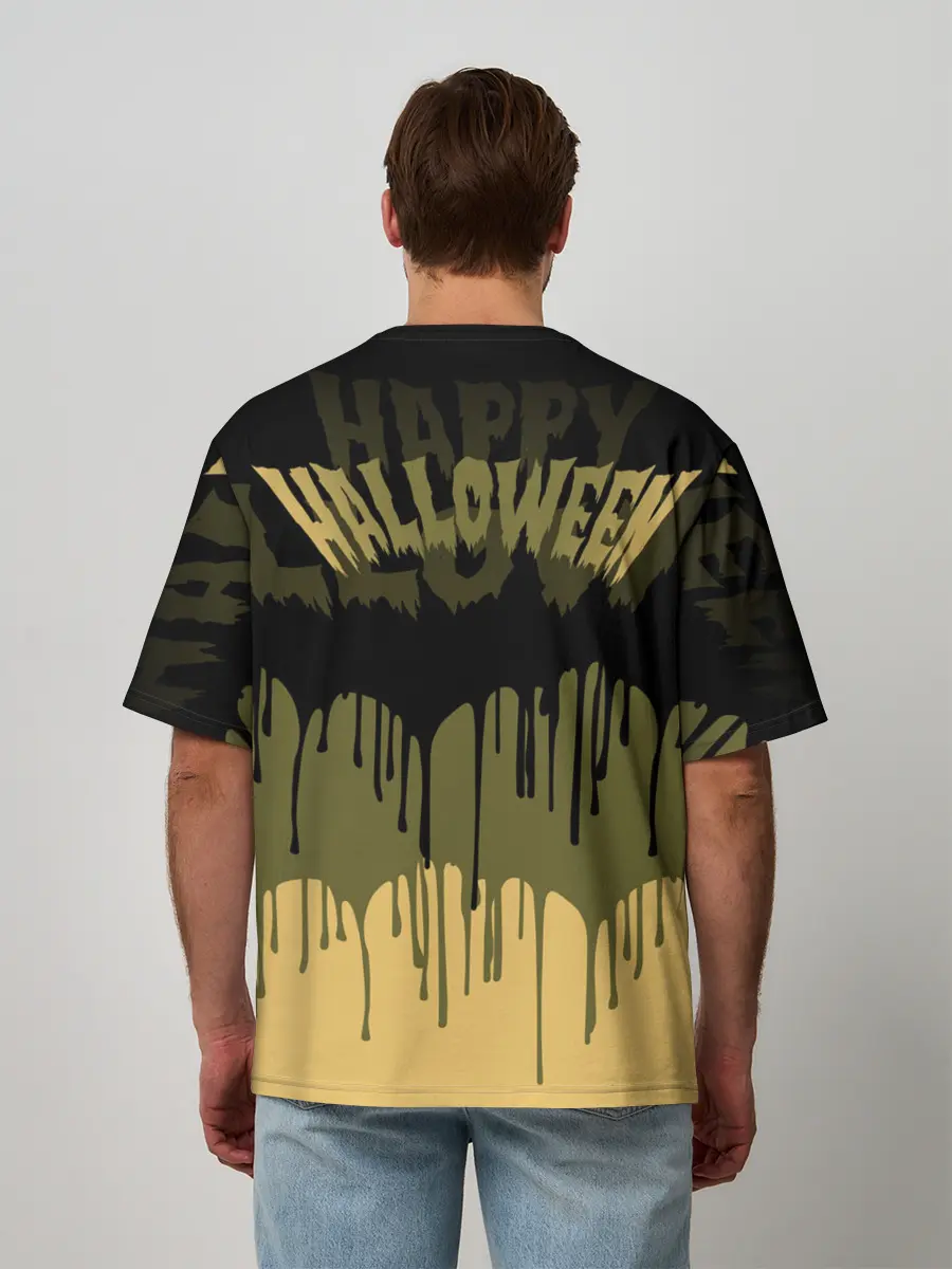 Мужская футболка оверсайз / Тыква в ночь мертвецов