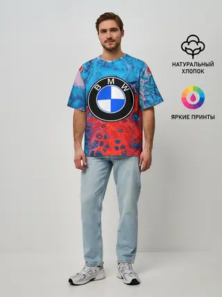 Мужская футболка оверсайз / BMW