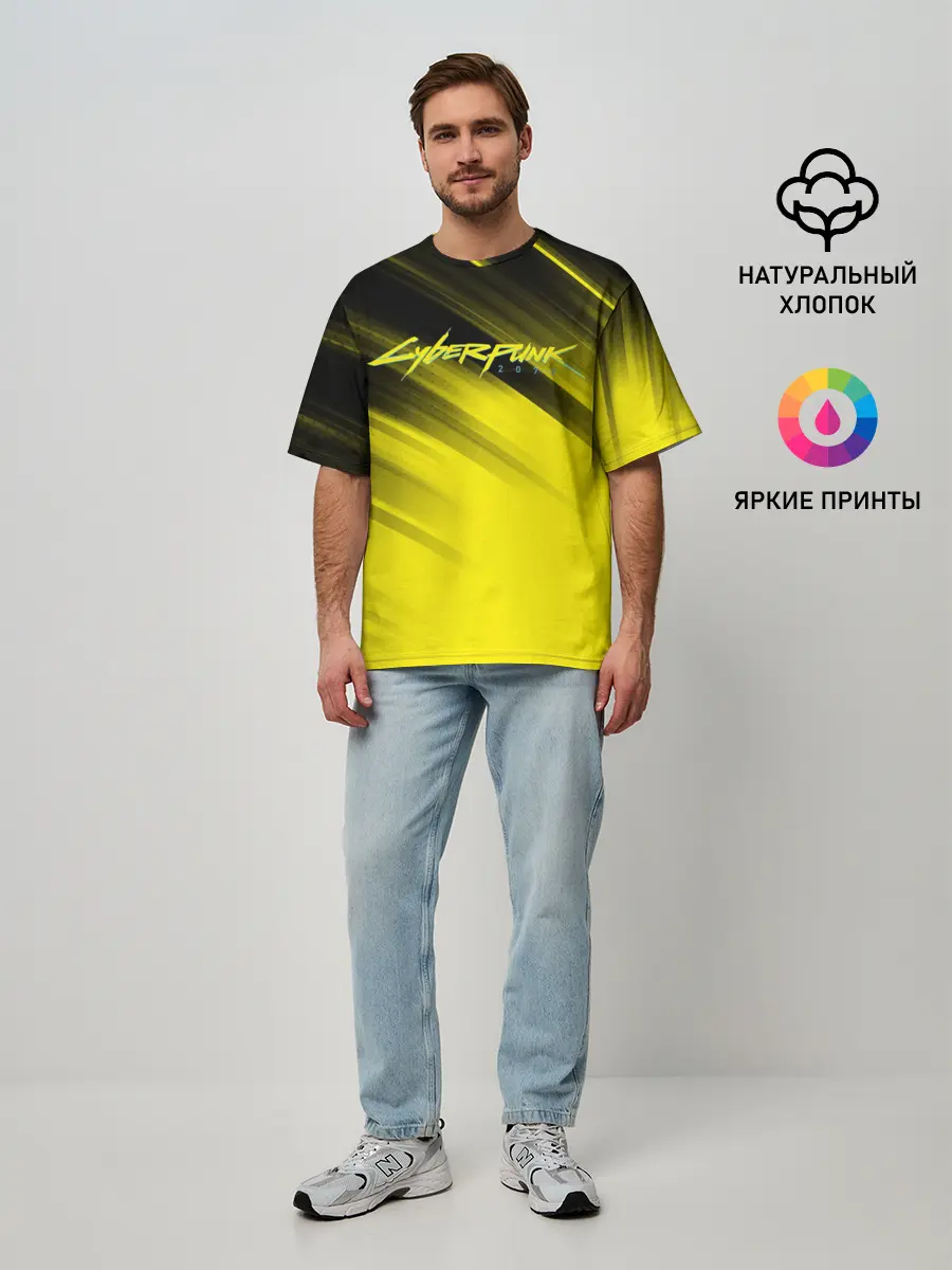 Мужская футболка оверсайз / Cyberpunk 2077
