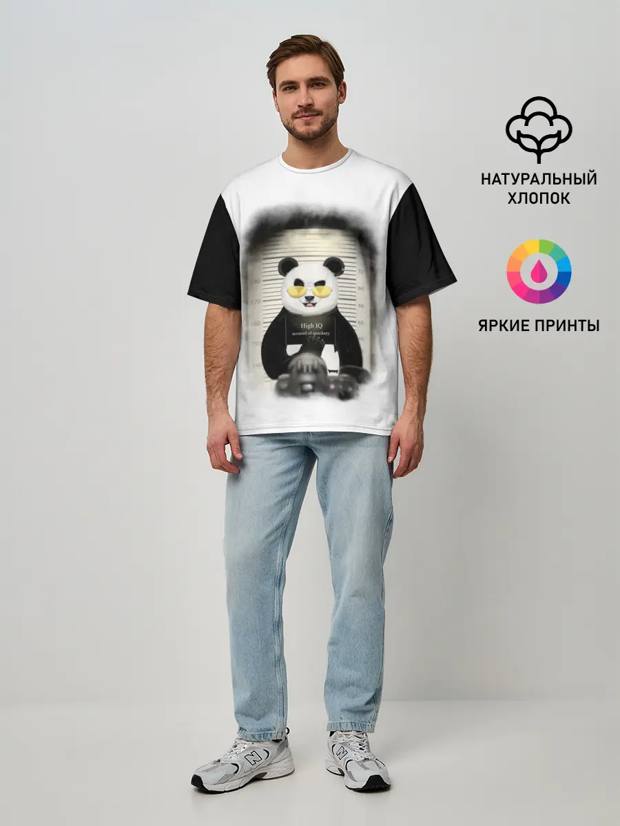Мужская футболка оверсайз / Yami: hight IQ 3D