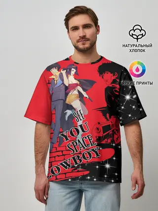 Мужская футболка оверсайз / Cowboy Bebop art