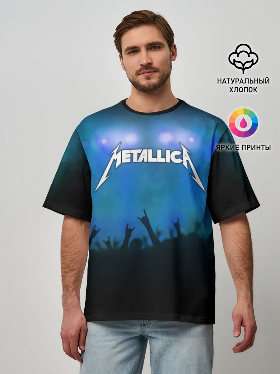 Мужская футболка оверсайз / Metallica
