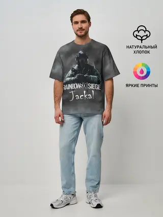 Мужская футболка оверсайз / Jackal : Rainbow Six