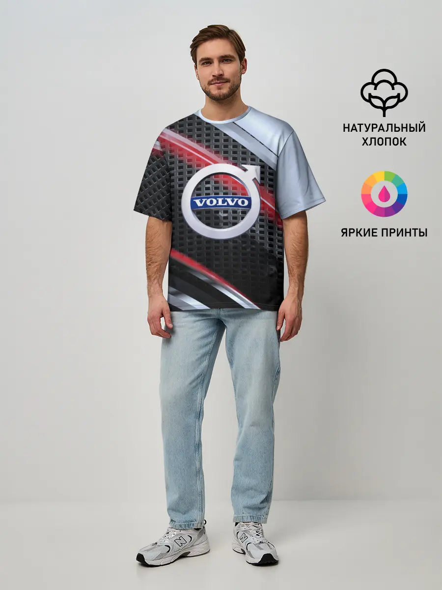 Мужская футболка оверсайз / VOLVO high speed collection