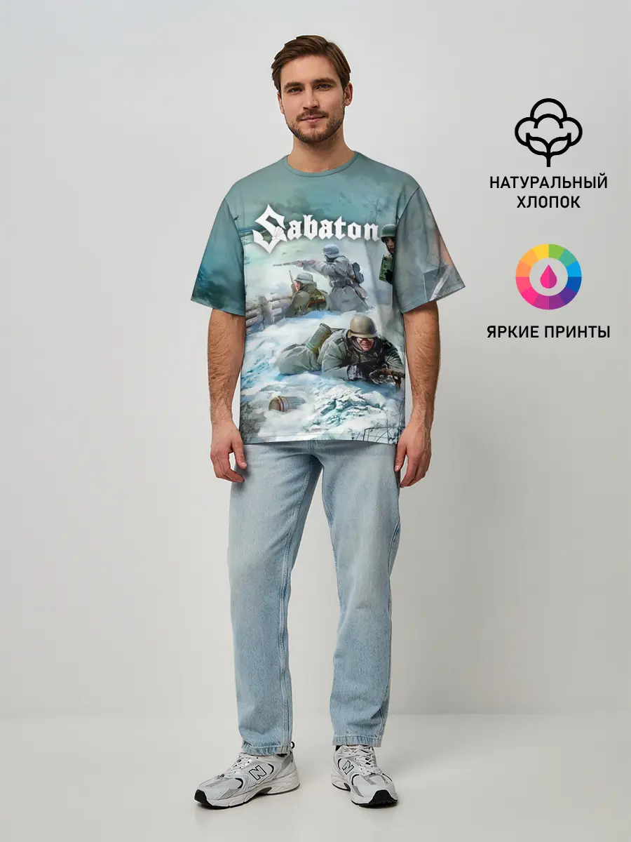 Мужская футболка оверсайз / Sabaton