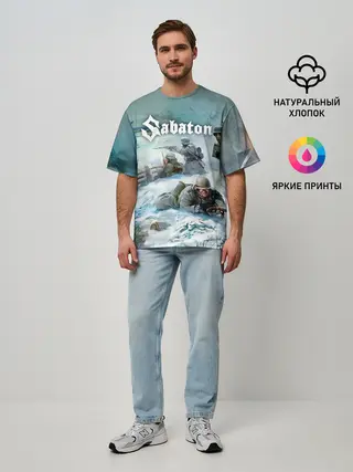 Мужская футболка оверсайз / Sabaton