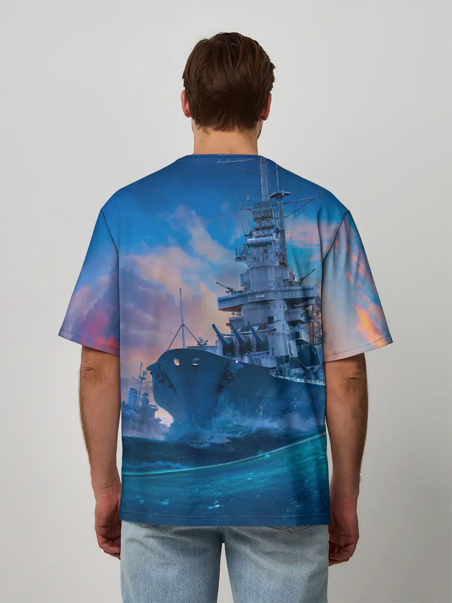 Мужская футболка оверсайз / ВМФ