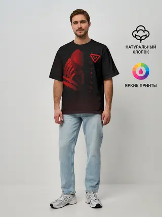 Мужская футболка оверсайз / ХИЩНИК.