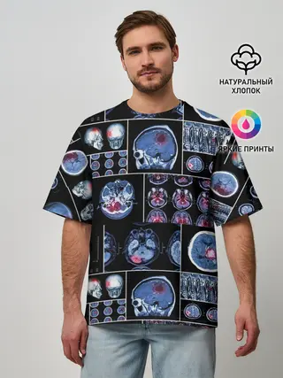 Мужская футболка оверсайз / неврология