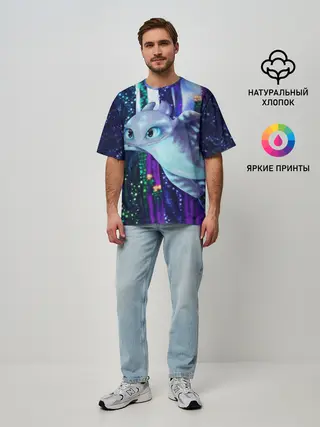 Мужская футболка оверсайз / Как приручить дракона