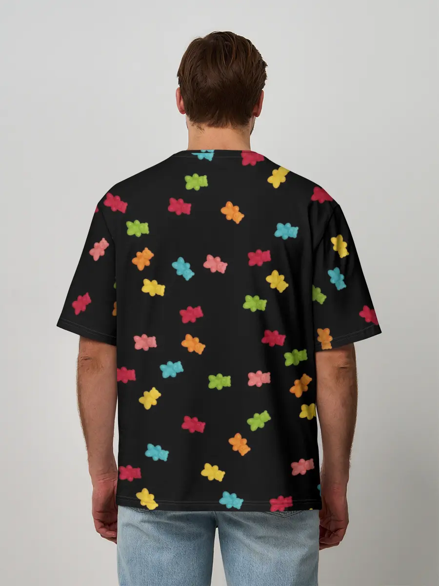 Мужская футболка оверсайз / Мармеладные мишки