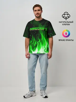 Мужская футболка оверсайз / MINECRAFT