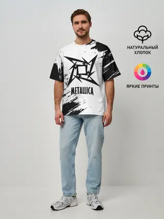 Мужская футболка оверсайз / METALLICA / МЕТАЛЛИКА