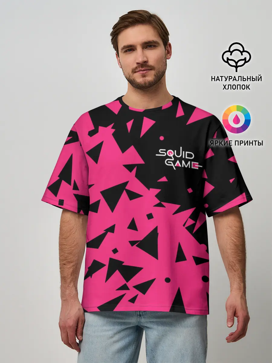 Мужская футболка оверсайз / Squid Game