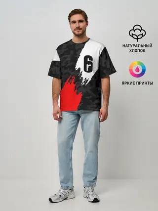 Мужская футболка оверсайз / RAINBOW SIX SIEGE