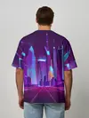 Мужская футболка оверсайз / НЕОНОВЫЙ ГОРОД