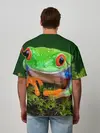Мужская футболка оверсайз / Тропическая лягушка