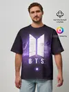 Мужская футболка оверсайз / BTS SPACЕ 3D / БТС КОСМОС