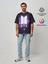 Мужская футболка оверсайз / BTS SPACЕ 3D / БТС КОСМОС