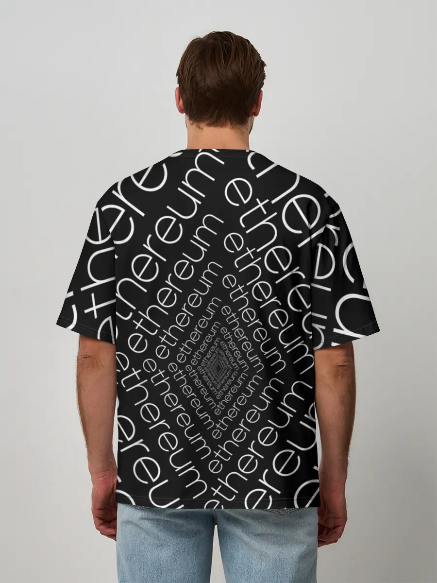 Мужская футболка оверсайз / ETHEREUM / ЭФИРИУМ / ЭФИР