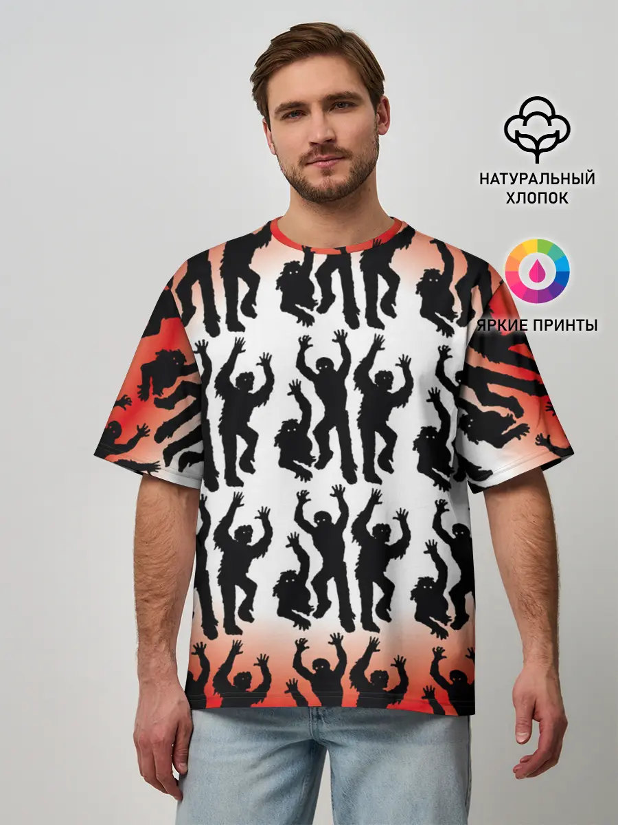 Мужская футболка оверсайз / HORROR Z