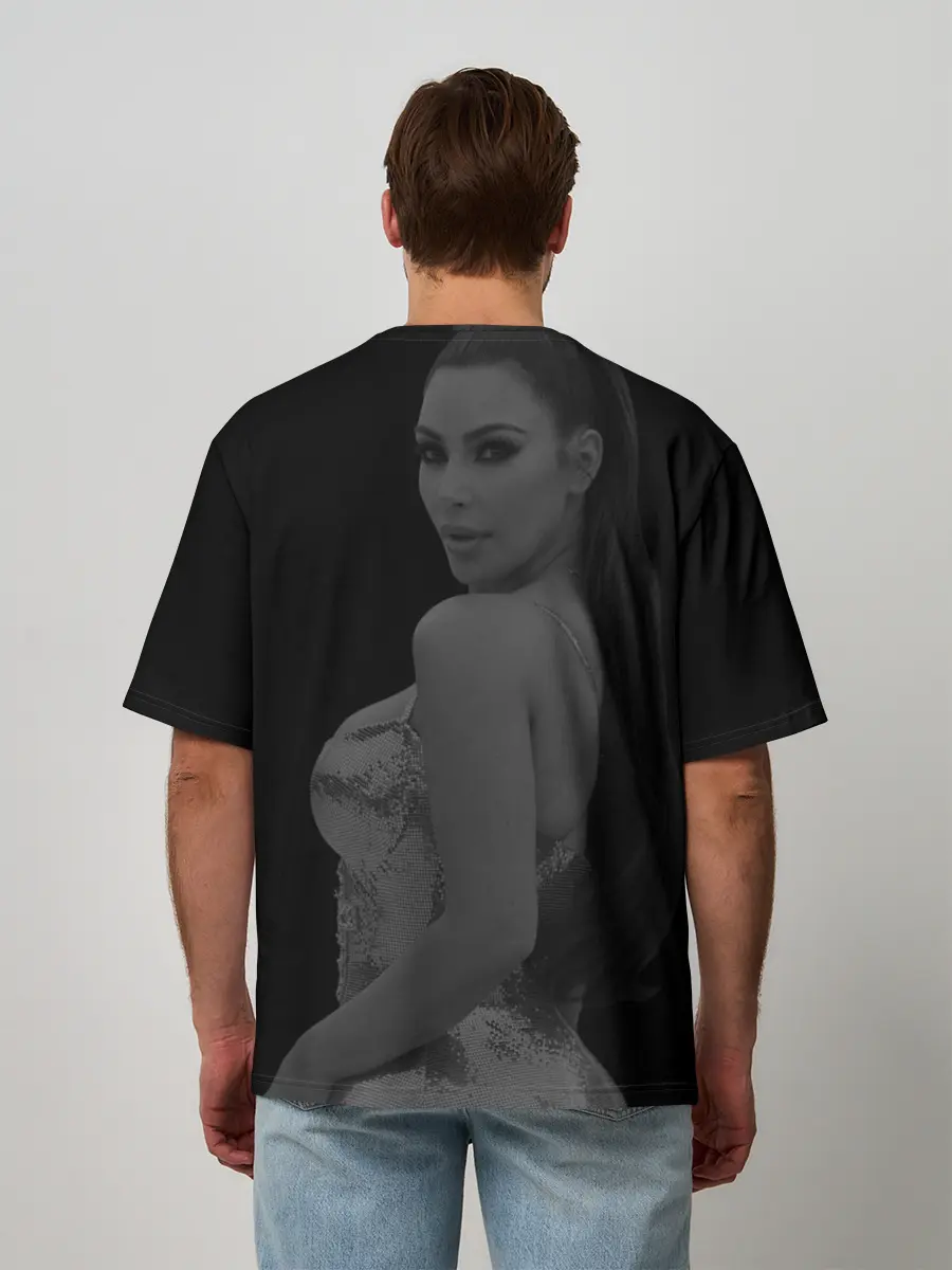 Мужская футболка оверсайз / Ким Кардашьян
