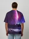 Мужская футболка оверсайз / Северный закат
