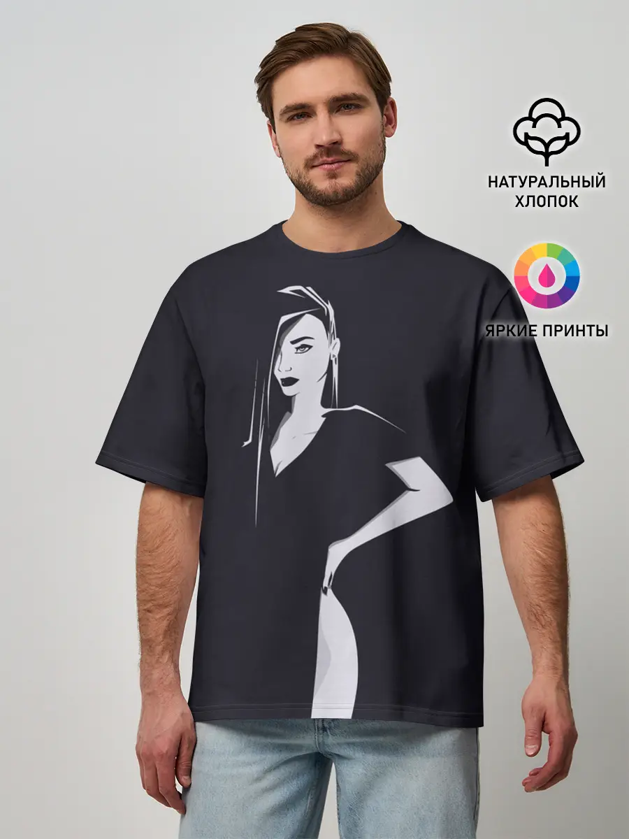 Мужская футболка оверсайз / Girl