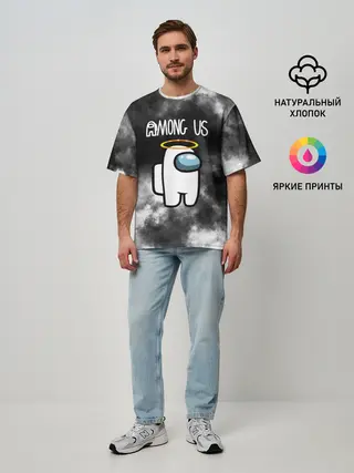 Мужская футболка оверсайз / Among Us Angel