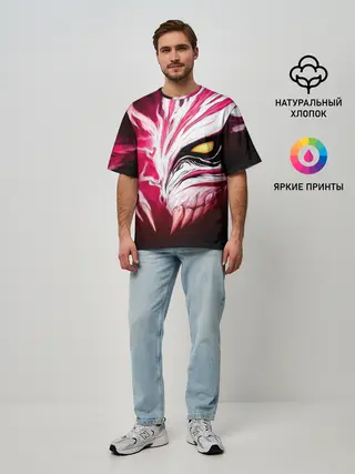 Мужская футболка оверсайз / Маска пустого Блич