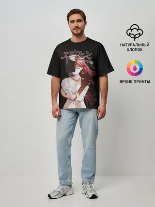 Мужская футболка оверсайз / Люси Эльфийская песнь