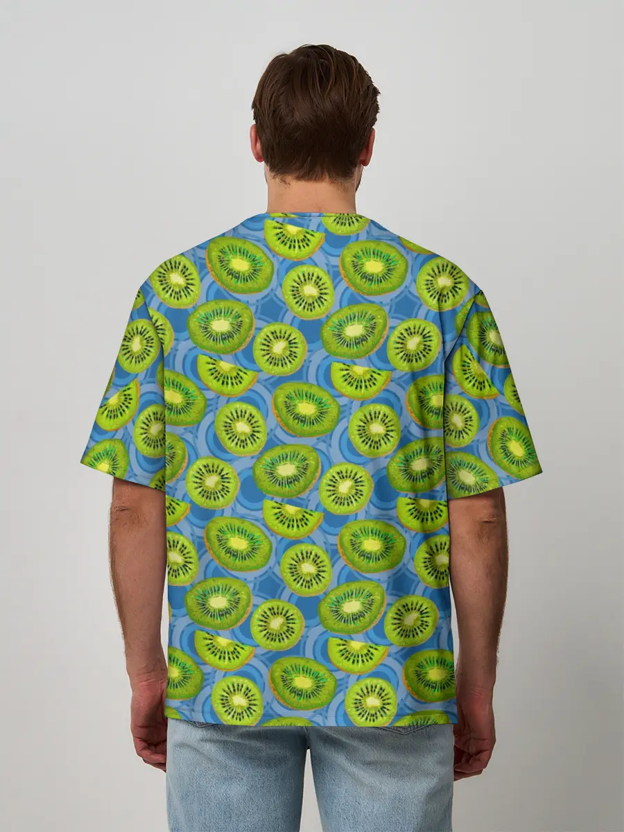 Мужская футболка оверсайз / Киви