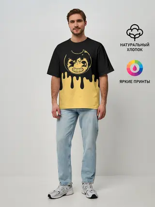 Мужская футболка оверсайз / Bendy And The Ink Machine
