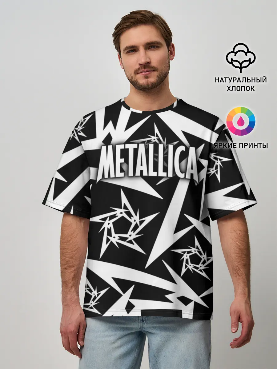 Мужская футболка оверсайз / Metallica