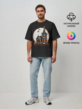 Мужская футболка оверсайз / Gloomy Castle