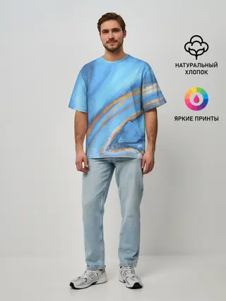 Мужская футболка оверсайз / Краски