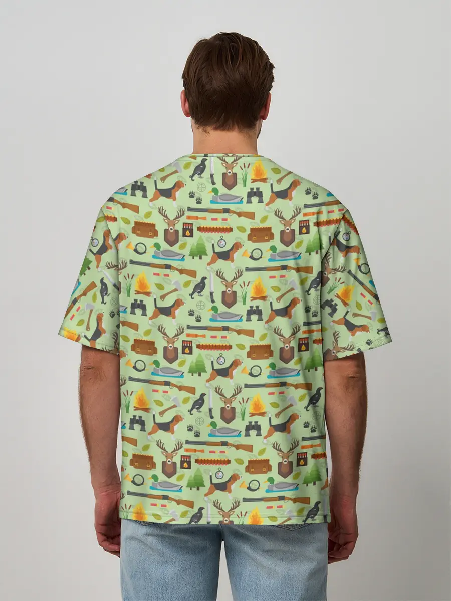 Мужская футболка оверсайз / Охота