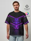 Мужская футболка оверсайз / Ултрофиолеовый угол 3D