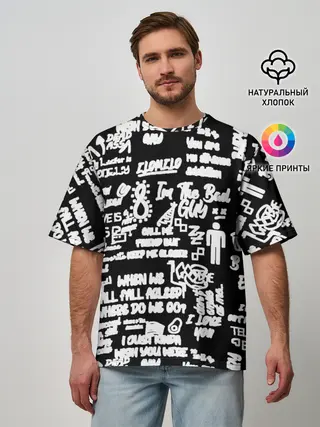 Мужская футболка оверсайз / BILLIE EILISH BLACK