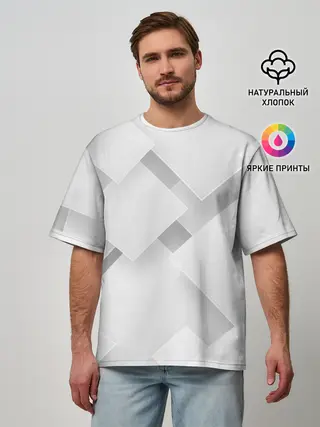 Мужская футболка оверсайз / Геометрическая Абстракция