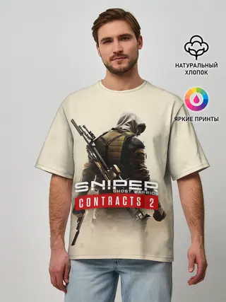 Мужская футболка оверсайз / Sniper Ghost Warrior Contracts